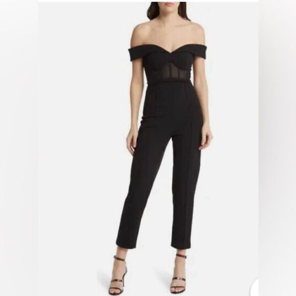 MISHA Bodice Black Jumpsuit - Picture 1 of 16